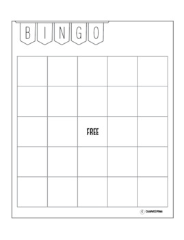 blank printable bingo cards