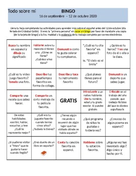 Preview of BINGO Board (Spanish)