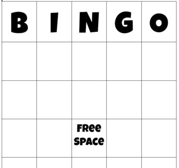 BINGO Card by Intermediate Elementary Teaching | TPT