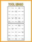 BINGO Common Tools for Household and Outdoors Life Skills 