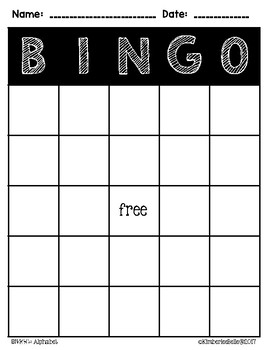 BINGO DIY Alphabet by KimberleeBelle | Teachers Pay Teachers