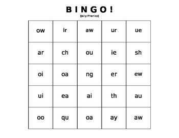 BINGO: Double Vowels and Digraphs by Miss Alberti's Store | TpT