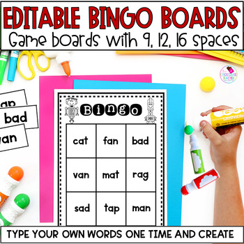 Preview of Editable BINGO Game - Blank BINGO Cards and Boards