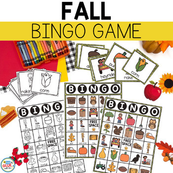 Preview of Fall BINGO | Fall Vocabulary Activities | Fall Games