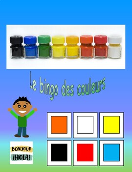 BINGO - French colors by Mi casa is ta maison | Teachers Pay Teachers