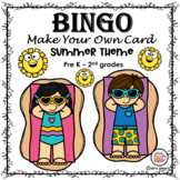 BINGO GAME – make your own card, Summer Theme