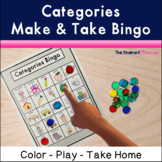 Language Games Categories BINGO, Category Games Speech Therapy
