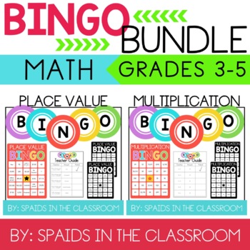 BINGO Games for Place Value and Multiplication Review Bundle for Grades ...