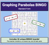 BINGO - Graphing Parabolas (Quadratics) in Standard Form