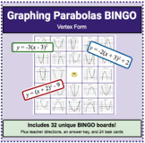 BINGO - Graphing Quadratics (Parabolas) in Vertex Form