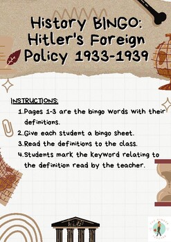 Preview of BINGO-- Hitler's Foreign Policy 1933-1939