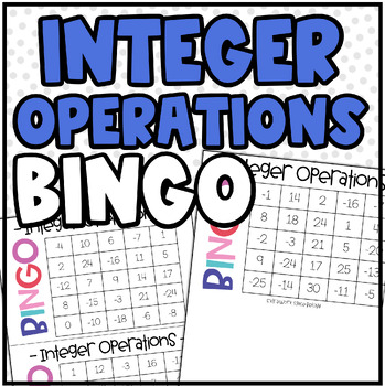 Preview of BINGO: Integer Operations (All Operations) | Class Activity