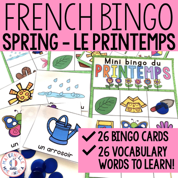 Preview of BINGO - Vocabulaire du printemps (French Spring Vocabulary Bingo)