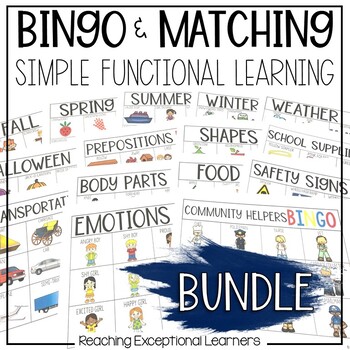 Preview of BINGO & Matching BUNDLE for Special Education