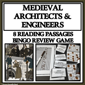 Preview of MEDIEVAL ARCHITECTURE AND SIEGE ENGINES -  Reading Passages and Bingo