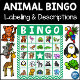 Animal Bingo for Vocabulary and Descriptions, Game