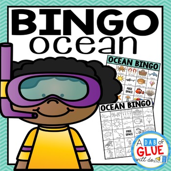 Preview of Ocean BINGO | Beach Day Activities | Ocean Animals | Ocean Vocabulary Games