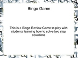 BINGO Review game - Solving equations - Common Core Aligned