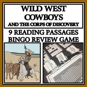 Preview of WILD WEST COWBOYS & THE CATTLE DRIVE - Reading Passages and Bingo Review Game