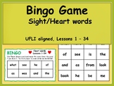 BINGO game, ELA, Phonics Center, Sight, Heart Words, UFLI 