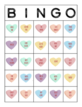 BINGO game {Valentines} by CJ Designs | TPT