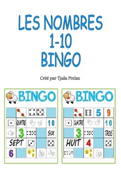 bingo cards numbers nombres french english numbers 1 10 tpt