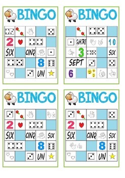 bingo cards numbers nombres french english numbers 1 10 tpt