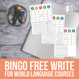 Writing Activity: BINGO with writing extension and rubric