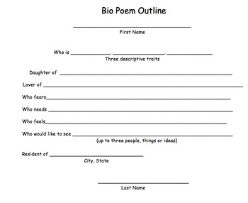 Preview of BIO POEM Template