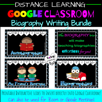 Preview of BIOGRAPHIES/AUTOBIOGRAPHIES BUNDLE for Google Classroom
