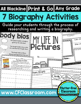 Preview of BIOGRAPHY ACTIVITIES |  BIOGRAPHY PROJECT | BIOGRAPHY REPORT | AUTOBIOGRAPHY