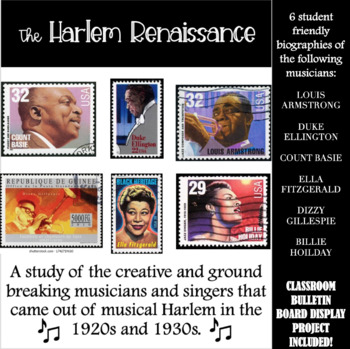 Preview of BIOGRAPHIES of Harlem Renaissance Jazz Musicians and Singers/ BULLETIN BOARD