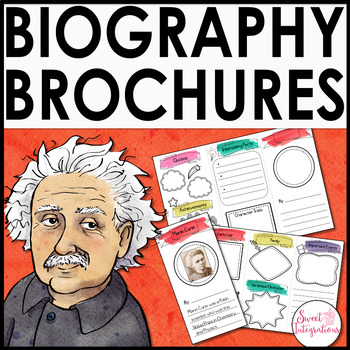 Preview of Biography Research Brochure - Editable PowerPoint and Google Slides