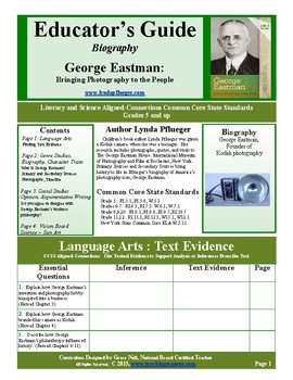 Preview of BIOGRAPHY EDUCATOR'S GUIDE- GEORGE EASTMAN:  BRINGING PHOTOGRAPHY TO THE PEOPLE