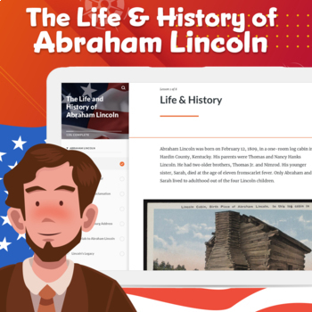 Preview of BIOGRAPHY: Life & History of President Abraham Lincoln Interactive Presentation