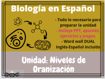 Preview of BIOLOGÍA UNIDAD NIVELES DE ORGANIZACIÓN