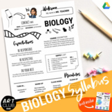 BIOLOGY SYLLABUS Template | Editable B&W Version + Waterco