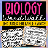 BIOLOGY Vocabulary Word Wall Terms | Science Test Prep Act