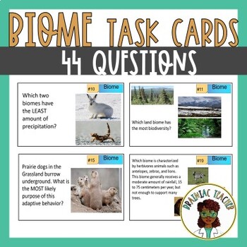 Preview of BIOME TASK CARDS