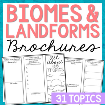 Preview of BIOMES LANDFORMS ECOSYSTEMS Research Projects | Earth Science Report Activity