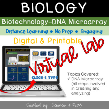 Preview of BIOTECHNOLOGY - Virtual Lab Activity on DNA Microarrays (Digital/Printable)