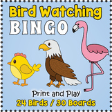 BIRD THEMED BINGO & Memory Matching Card Game Activity
