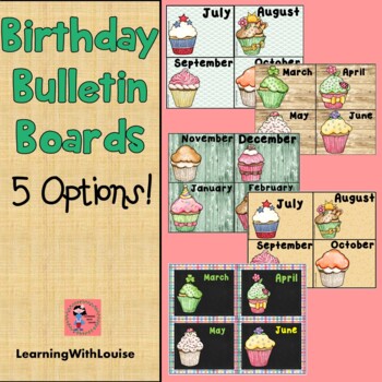 BIRTHDAY BULLETIN BOARD by Learning with Louise | TPT