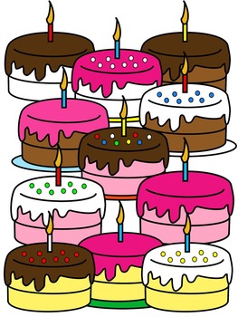 Watercolor cakes clipart birthday cake wedding dessert bakery clip art By  VilenaArt | TheHungryJPEG