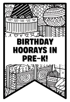 BIRTHDAY HOORAYS IN PRE-K! Birthday Zentangle Coloring Pages by Swati ...