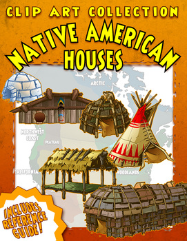 Preview of Native American Houses Clip Art