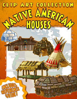 native american houses clipart