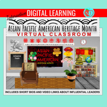 Preview of BITMOJI CLASSROOM | Asian Pacific American Heritage MONTH | Google Classroom