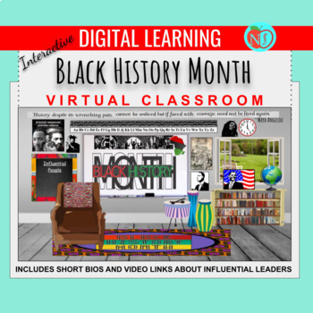 Preview of BITMOJI CLASSROOM | BLACK HISTORY MONTH | Influential People | Google Classroom