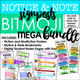 BITMOJI Notice & Note Signposts MEGA BUNDLE: Posters, Stud